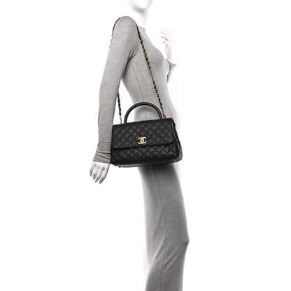 Chanel Caviar Quilted Small Coco Chain Handle Flap Black 2 of 11