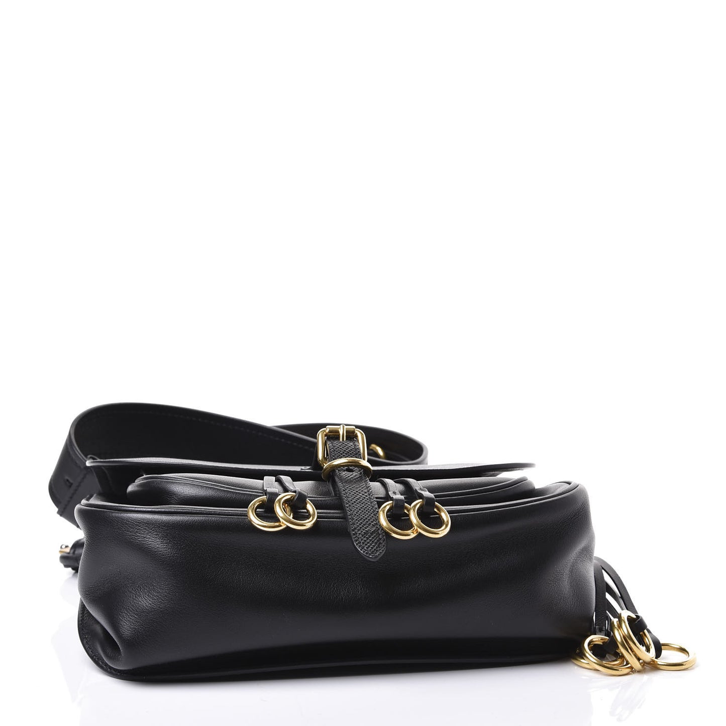 Saffiano Cuir Calf Corsaire Bag Black