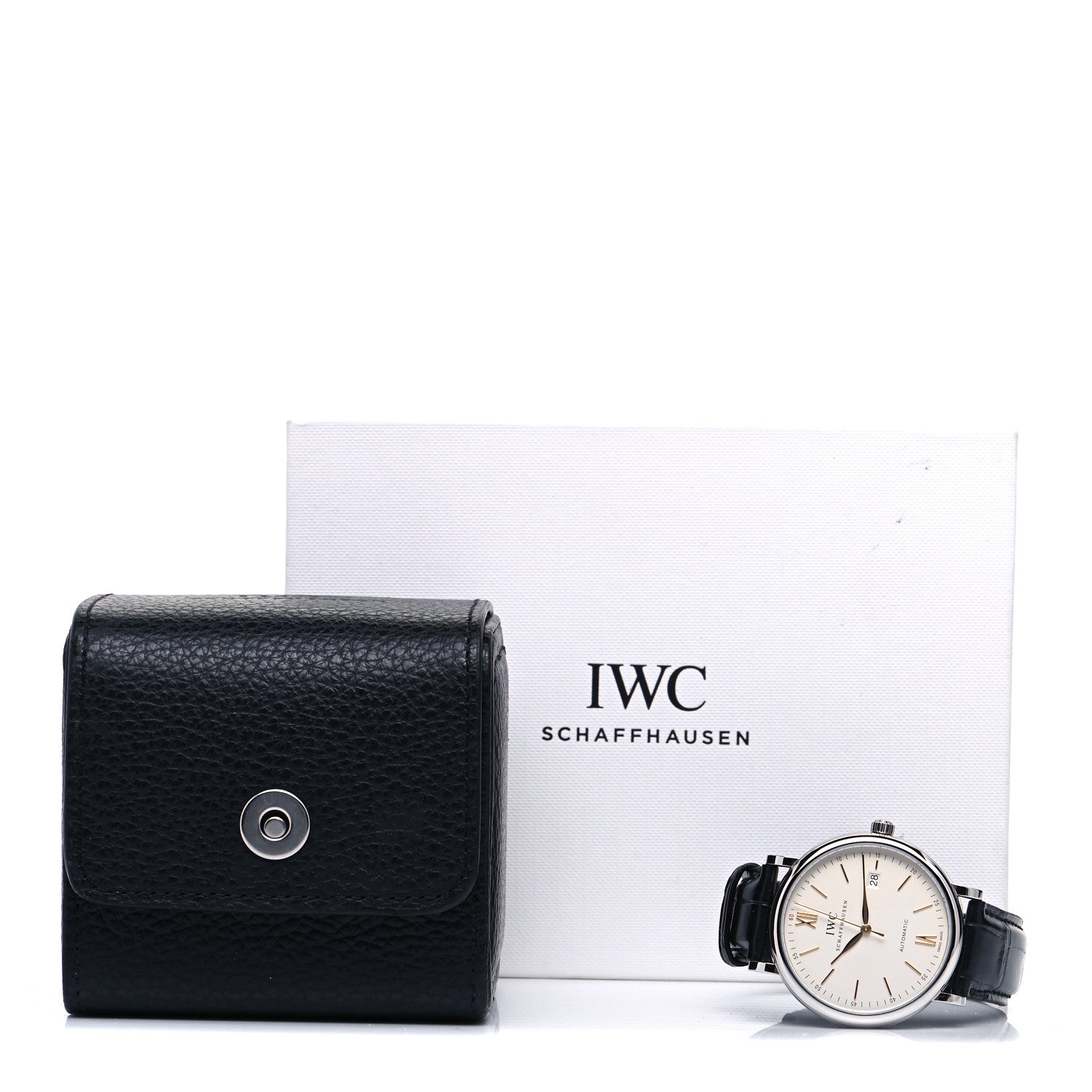 IWC Stainless Steel Alligator 40mm Portofino Automatic Watch IW356517 5 of 5