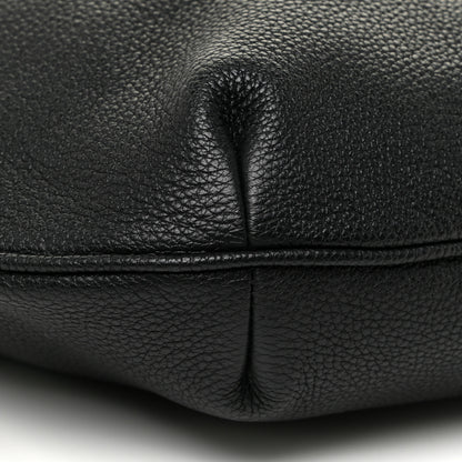Gucci Grained Calfskin Logo Half Moon Hobo Black 9 of 14