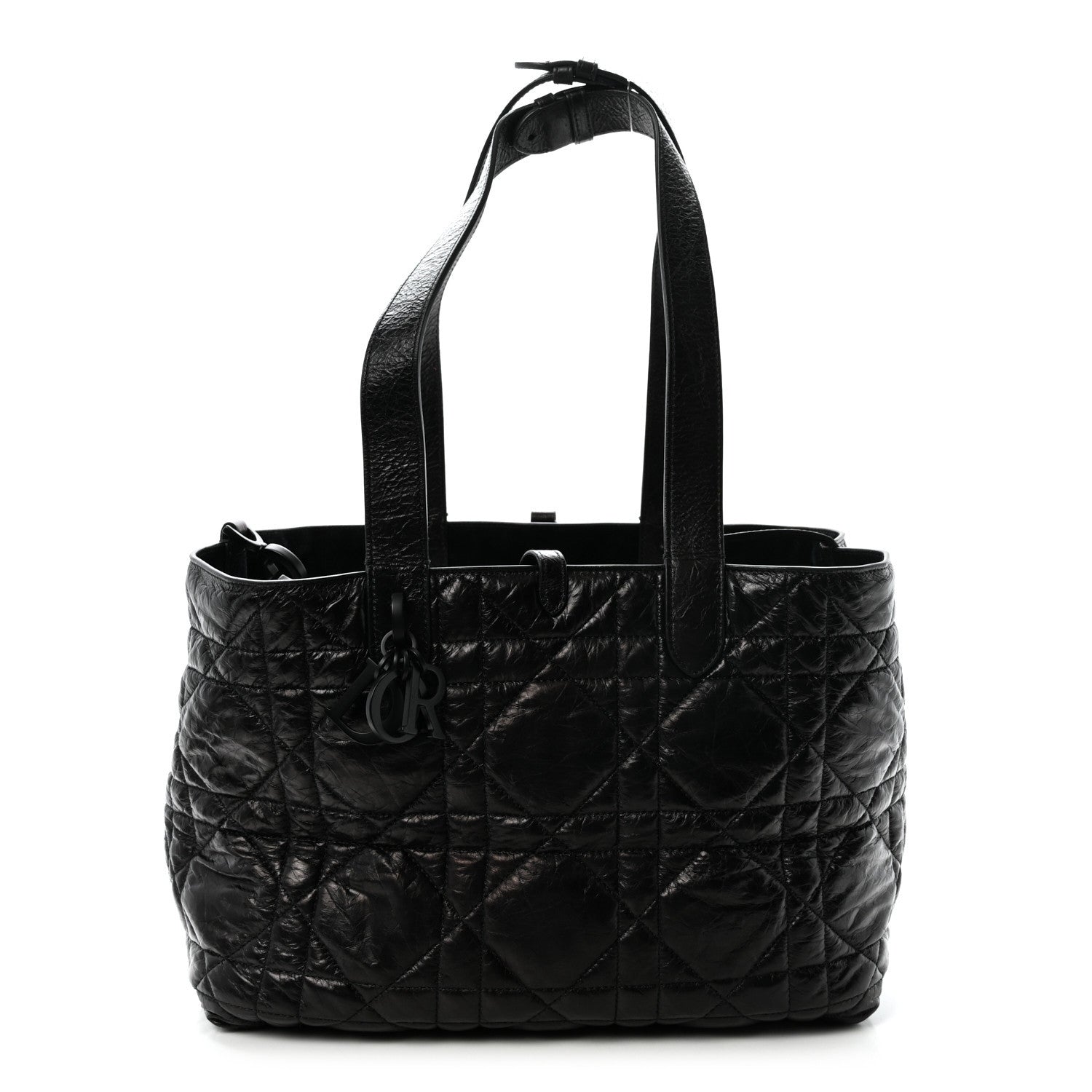 Christian Dior Crinkled Calfskin Macrocannage Medium Toujours Black 1 of 10
