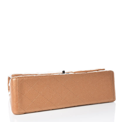 Chanel Metallic Soft Caviar Quilted Maxi Double Flap Copper 4 of 10