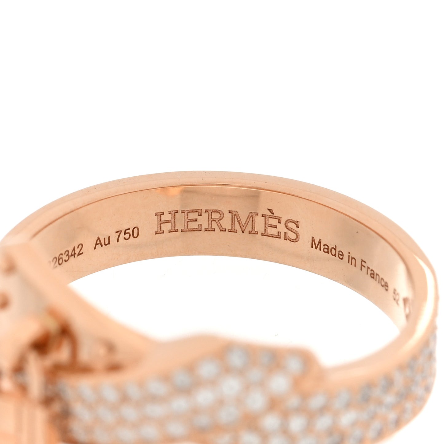 18K Rose Gold Diamond Kelly Gavroche Ring 52 6