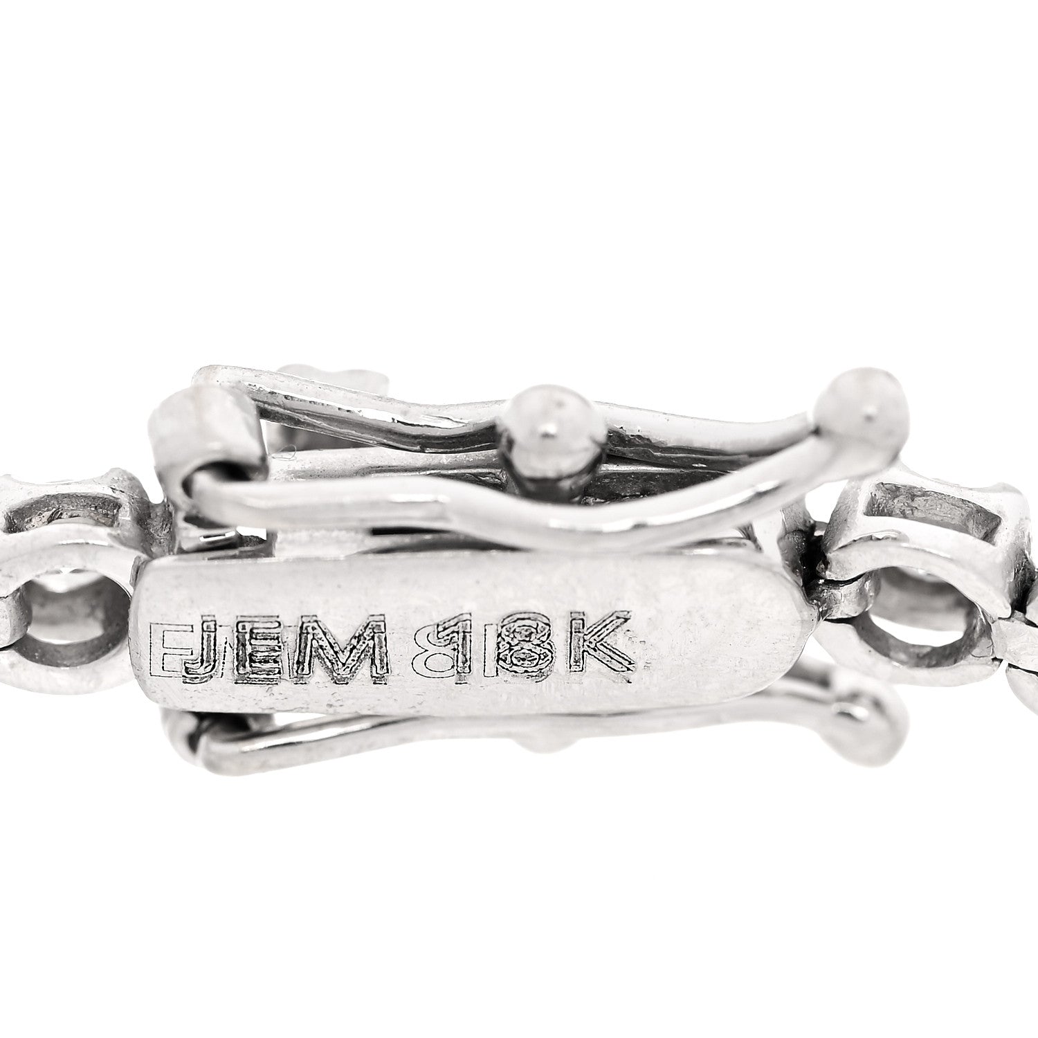 Jennifer Meyer 18K White Gold Diamond Graduated Tennis Bracelet 4 of 5