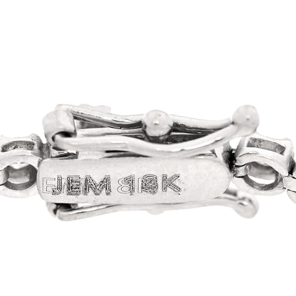 Jennifer Meyer 18K White Gold Diamond Graduated Tennis Bracelet 4 of 5
