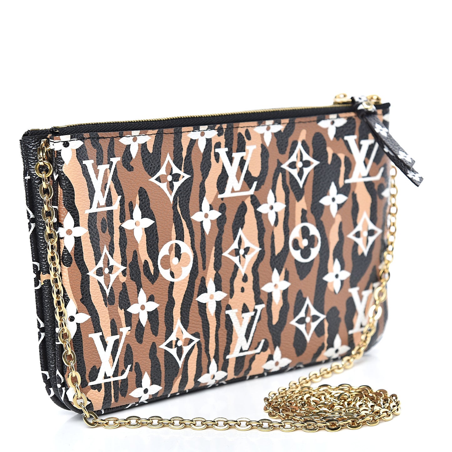 Monogram Giant Jungle Pochette Double Zip Black