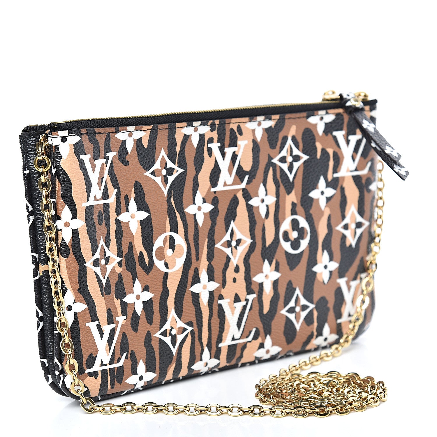 Louis Vuitton Monogram Giant Jungle Pochette Double Zip Black 3 of 12