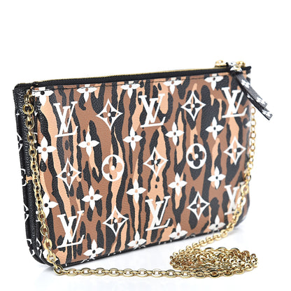 Louis Vuitton Monogram Giant Jungle Pochette Double Zip Black 3 of 12