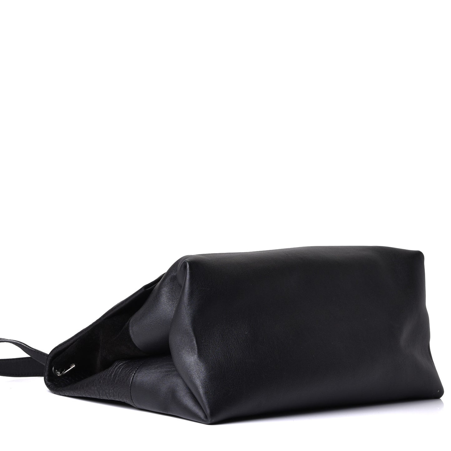 Shrunken Lambskin All Soft Shoulder Bag Black