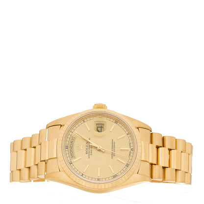 Rolex 18K Yellow Gold 36mm Oyster Perpetual Day-Date President Watch Champagne 18238 2 of 4