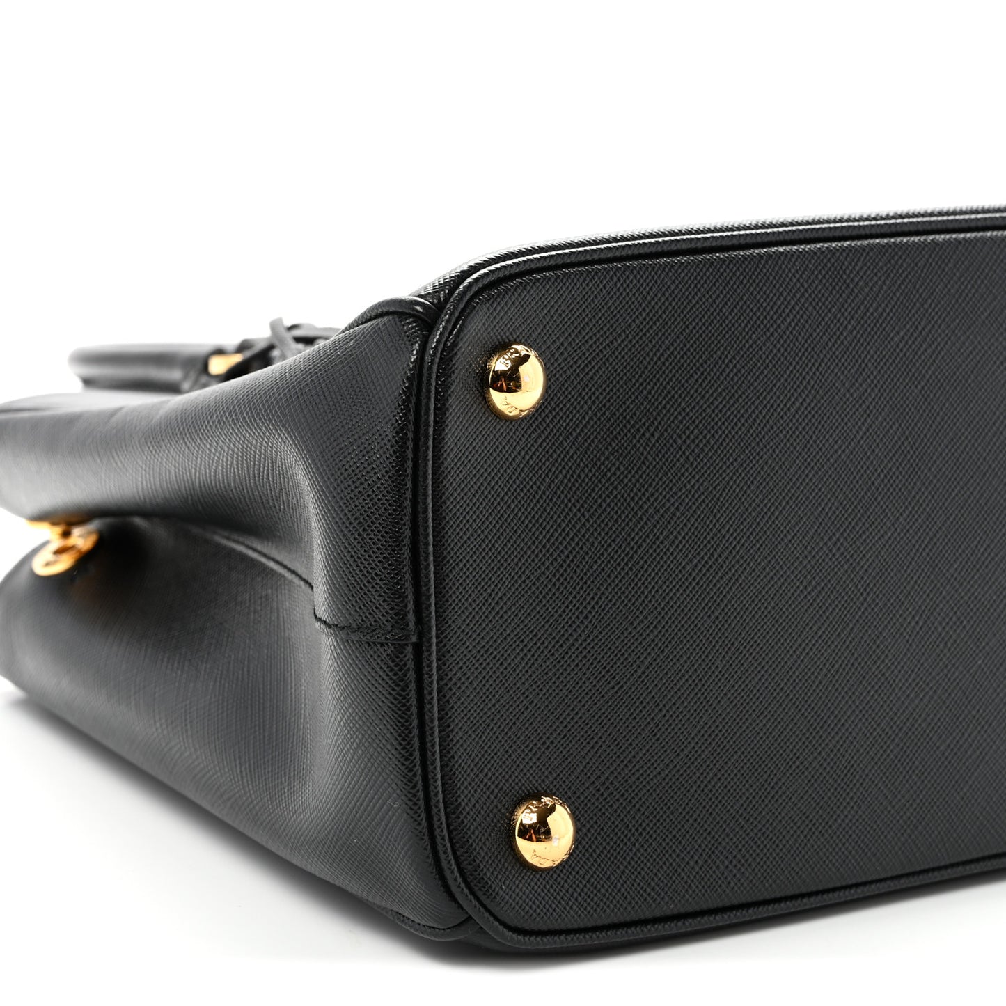 Saffiano Small Galleria Double Zip Tote Black
