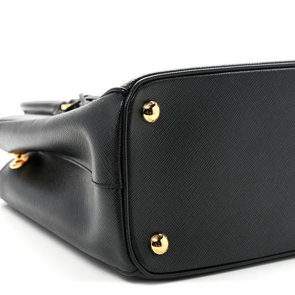 Prada Saffiano Small Galleria Double Zip Tote Black 9 of 10