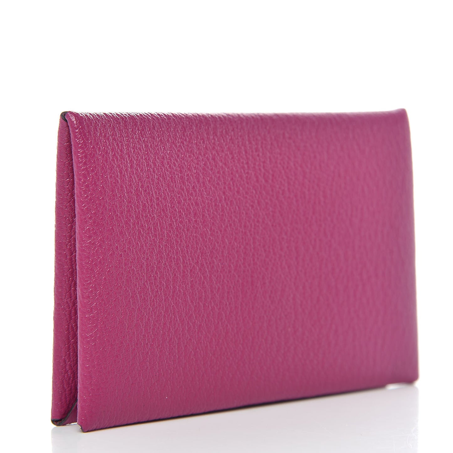Chevre Mysore Calvi Card Case Rose Pourpre