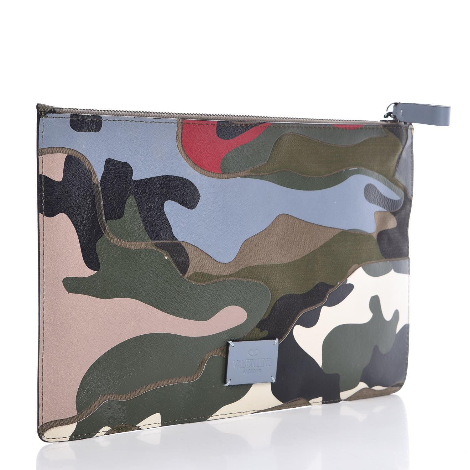 Valentino Garavani Nappa Canvas Camouflage Zip Pouch Multicolor 3 of 12