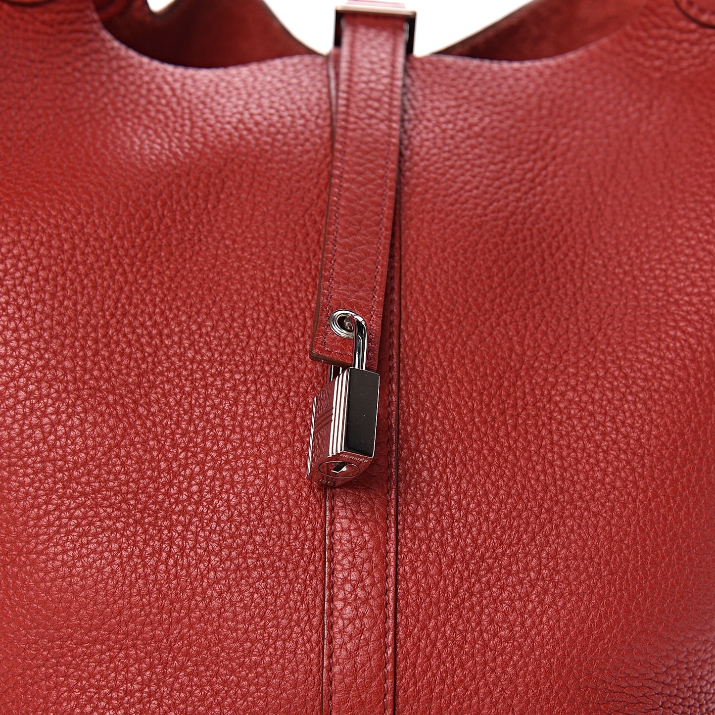 Taurillon Clemence Picotin Lock 22 MM Rouge Garance