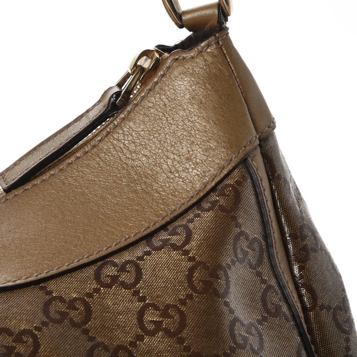 Gucci Crystal Monogram Large D Gold Hobo Gold 14 of 18