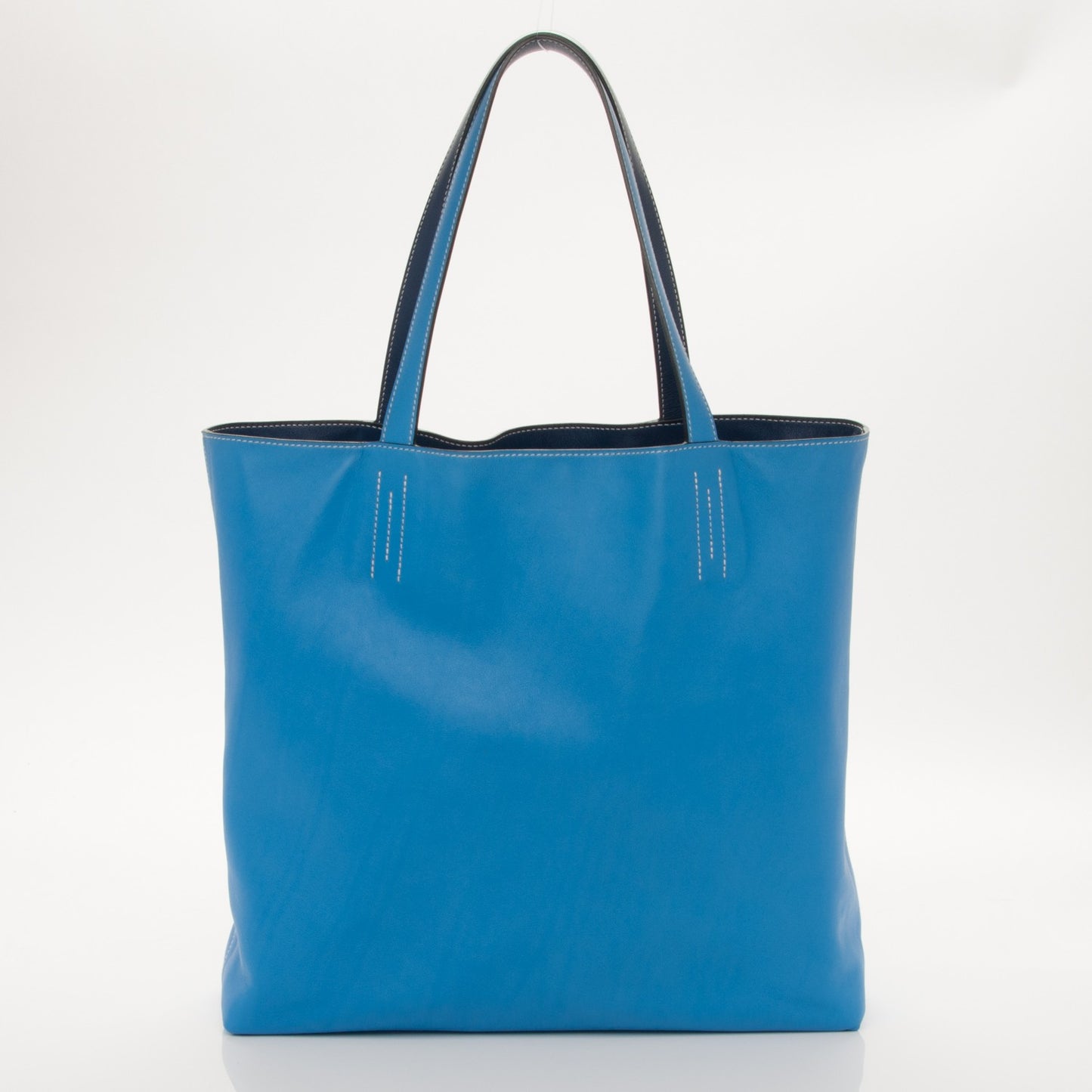 Veau Sikkim Double Sens 36 Reversible Tote Bleu Sapphire Bleu Paradis