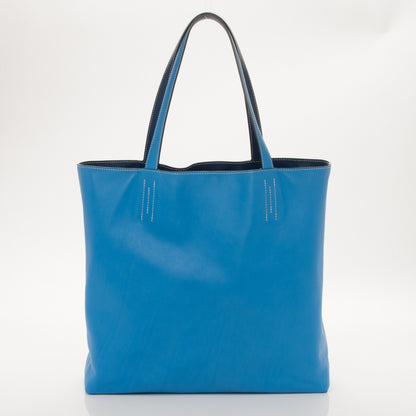 Hermes Veau Sikkim Double Sens 36 Reversible Tote Bleu Sapphire Bleu Paradis 10 of 10