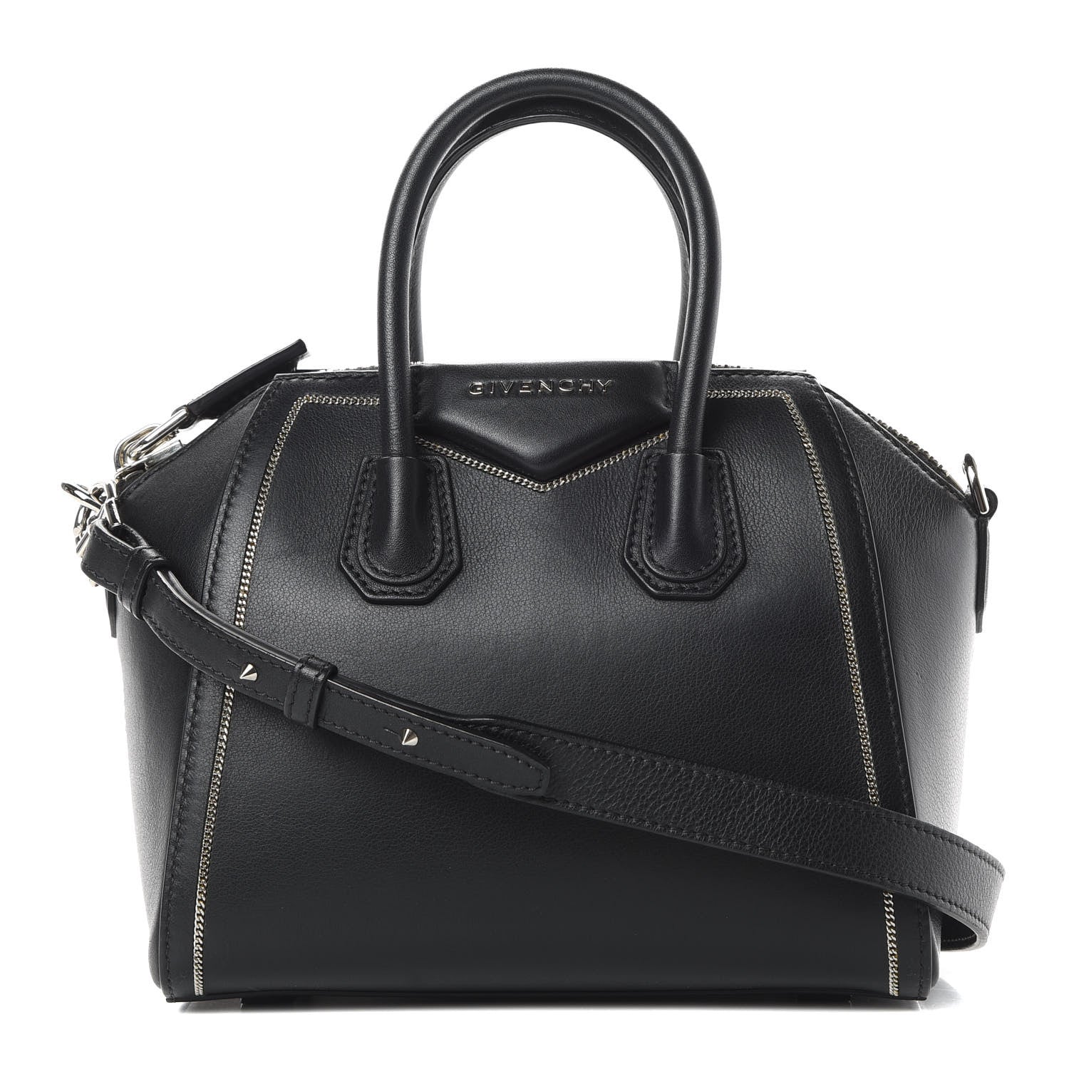Givenchy Calfskin Chain Detail Mini Antigona Black 1 of 14