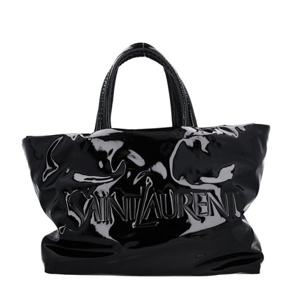 Saint Laurent Patent Wide Puffer Maxi Tote Black 1 of 9