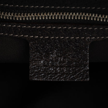 Gucci Monogram Bamboo Horsebit Hobo Dark Brown 7 of 8