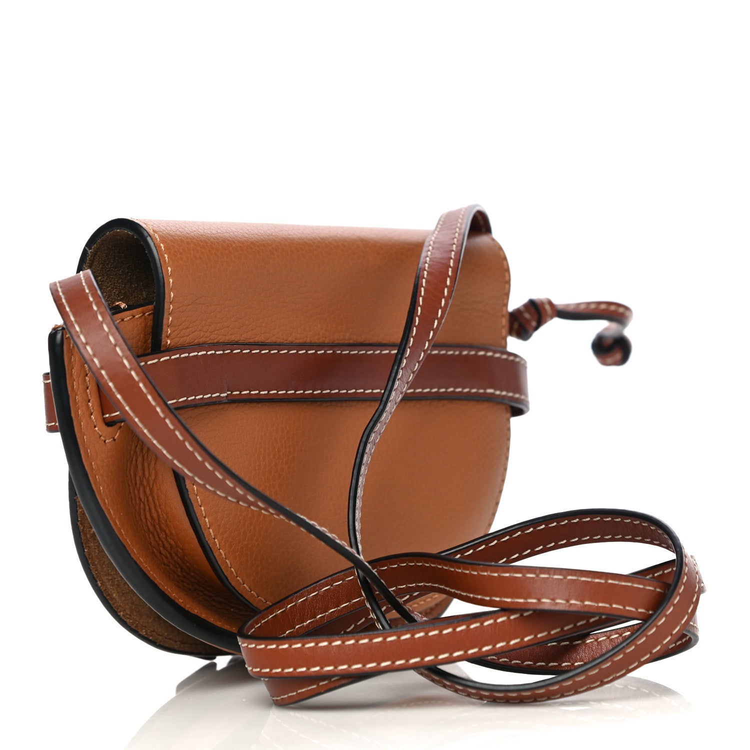 Loewe Grained Calfskin Mini Gate Crossbody Bag Caramel Pecan 3 of 16