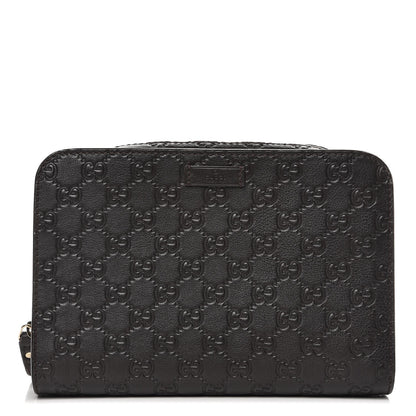 Gucci Guccissima Zip Clutch Dark Brown 1 of 3