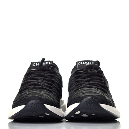 Chanel Fabric Logo Sneakers 39 Black 2 of 10