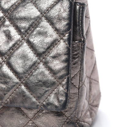 Chanel Metallic Aged Calfskin Quilted 2.55 Reissue 227 Flap Dark Silver 12 of 21