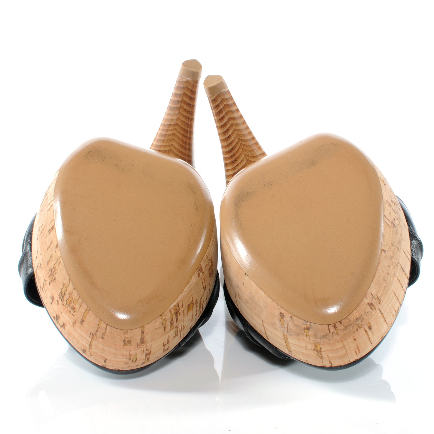 Porto Cervo Leather Slingback Heels Black 38