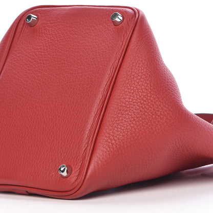 Hermes Taurillon Clemence Picotin Lock 18 PM Rouge Garance 12 of 14