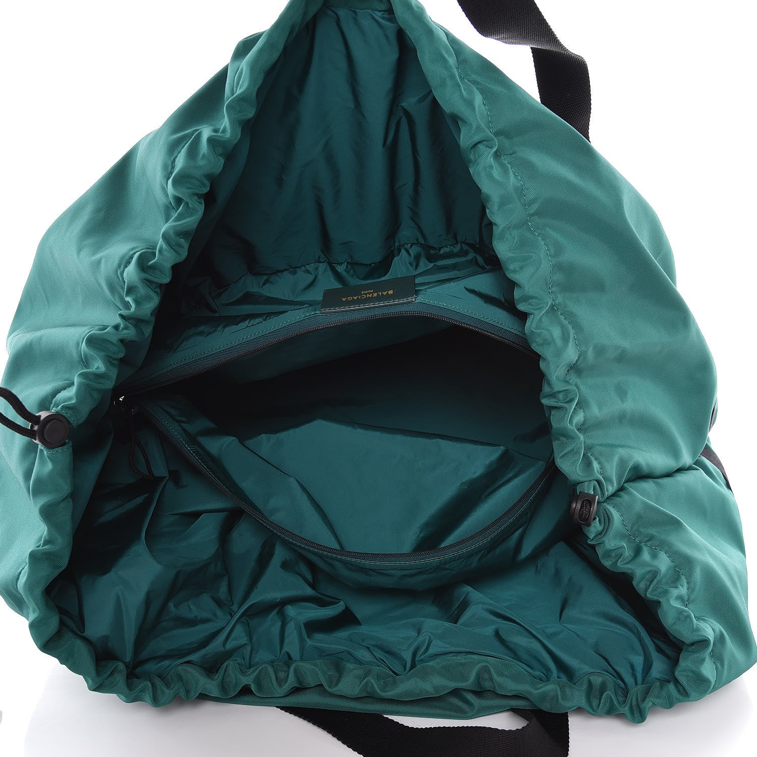 Balenciaga Textured Sport Nylon Logo Embroidered S Wheel Gym Bag Vert Emeraude 5 of 7