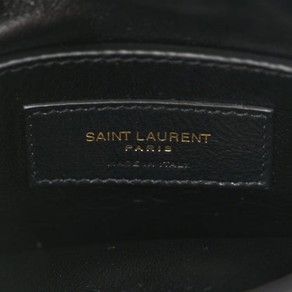 Saint Laurent Calfskin Small Grace Fringed Hobo Bag Black 6 of 9