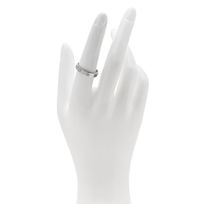 Cartier 18K White Gold 3.5mm LOVE Wedding Band Ring 55 7.25 2 of 5