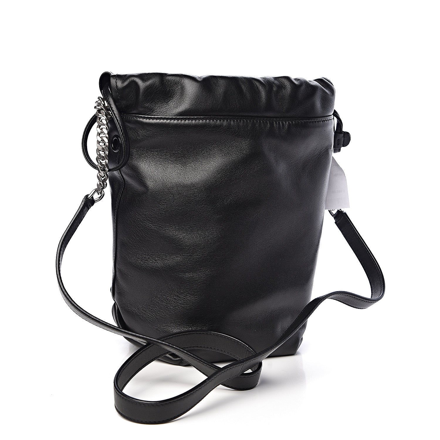 Saint Laurent Lambskin Small Teddy Bucket Bag Black 4 of 11