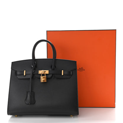 Hermes Madame Calfskin Birkin Sellier 25 Black 11 of 11
