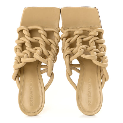 Bottega Veneta Nappa Weave Stretch Mule Sandals 37 Cane Sugar 2 of 8
