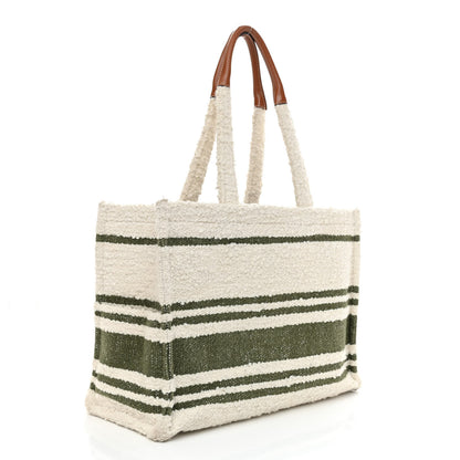 Celine Stripe Triomphe Large Cabas Thais Khaki Tan 3 of 7