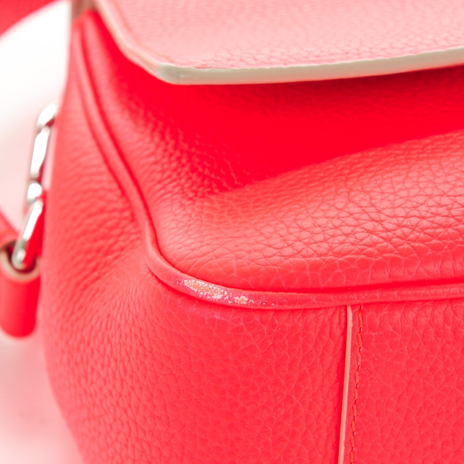 Christian Dior Bullcalf Mini Be Dior Satchel Fluorescent Goji Pink 8 of 10