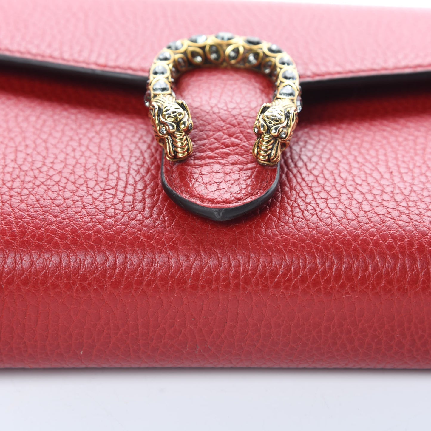 Calfskin Mini Dionysus Chain Wallet Hibiscus Red