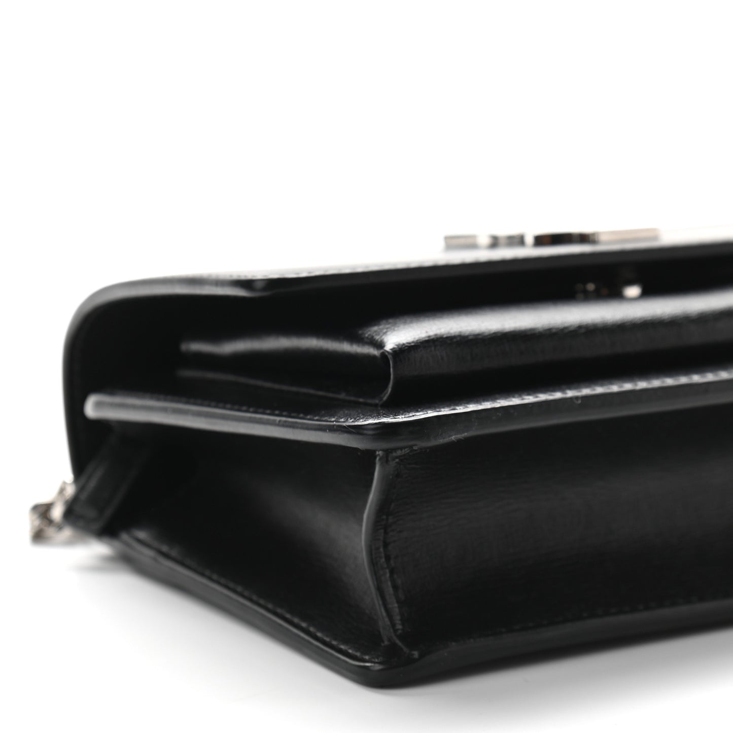 Calfskin Monogram Sunset Chain Wallet Black
