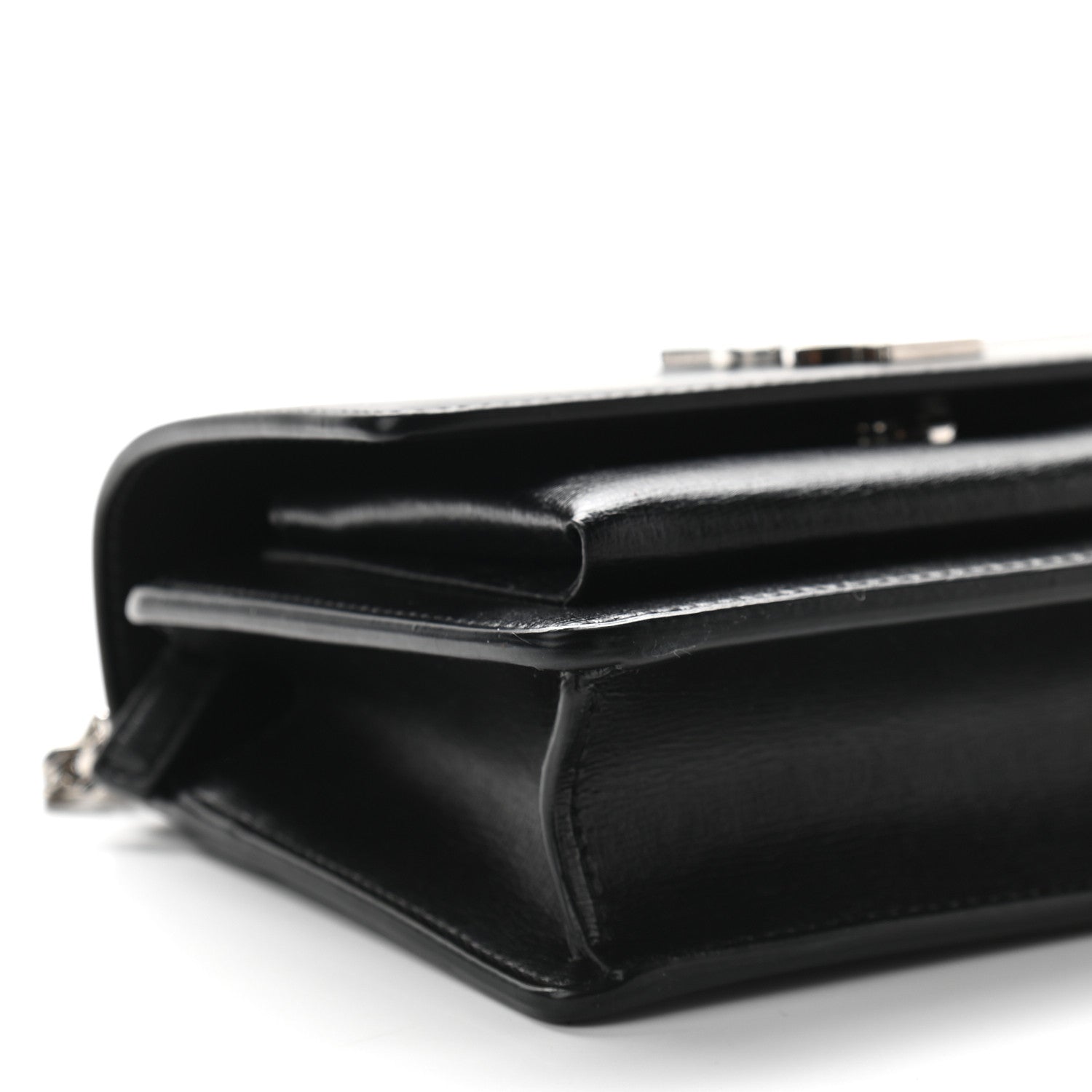 Saint Laurent Calfskin Monogram Sunset Chain Wallet Black 7 of 8
