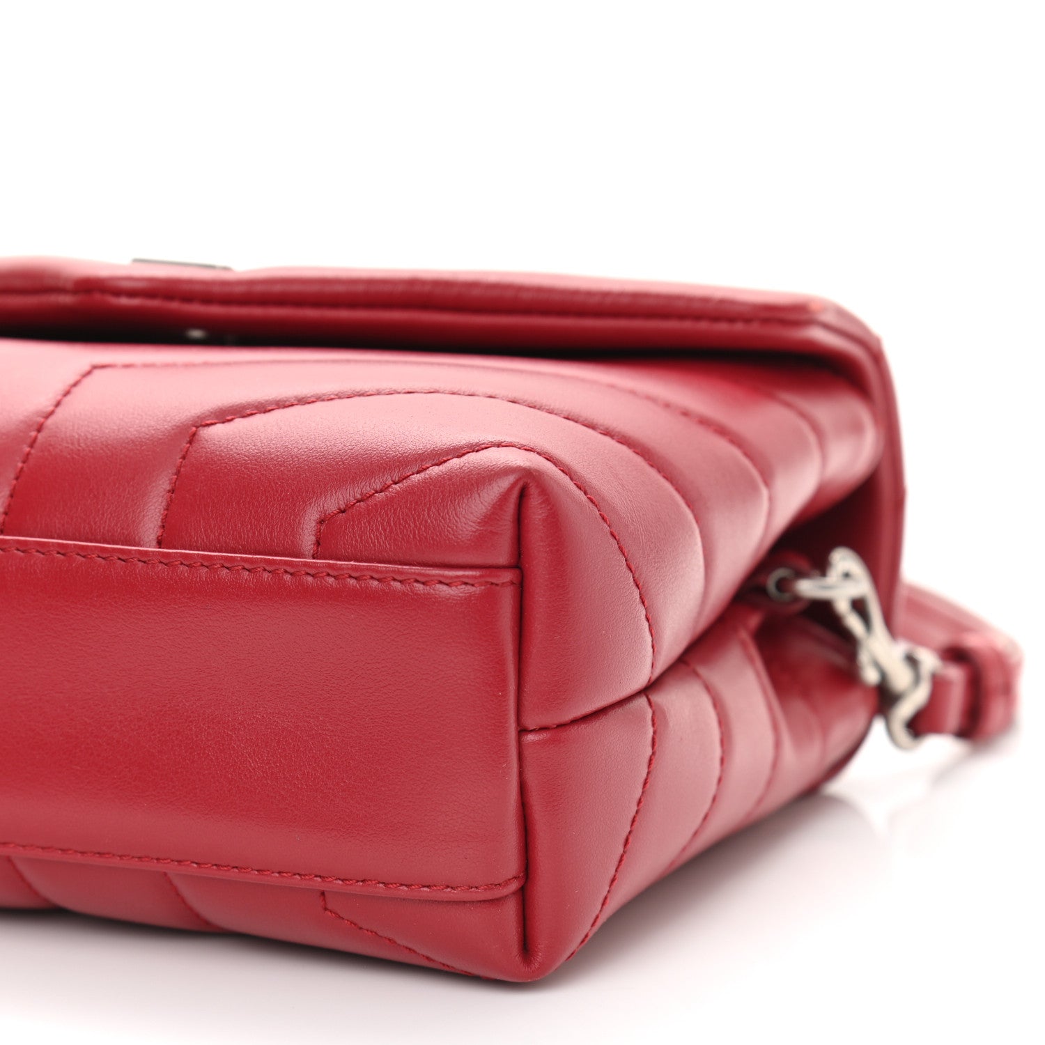 Saint Laurent Calfskin Y Quilted Monogram Toy Loulou Crossbody Bag New Lipstick 11 of 12