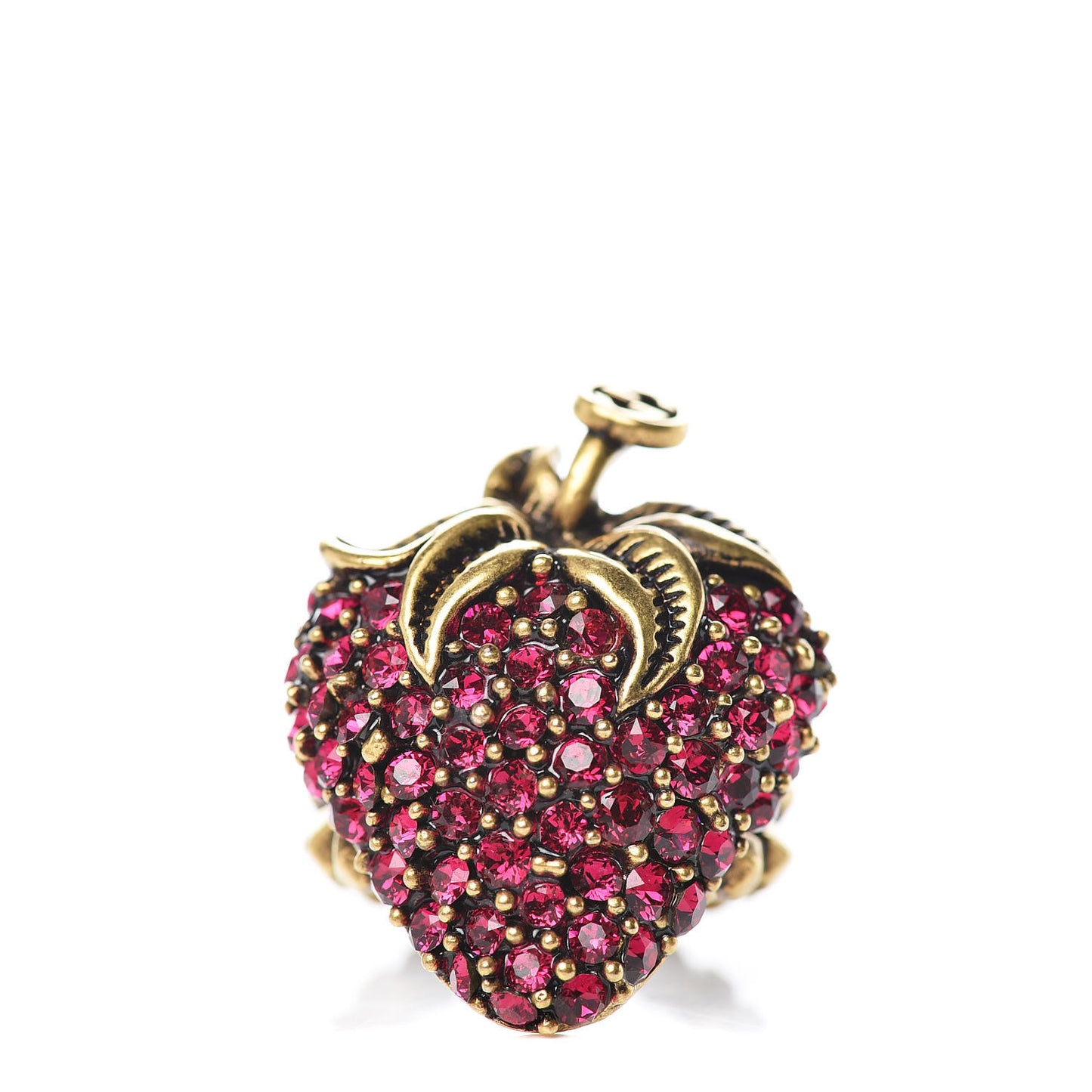 Crystal Strawberry Ring 8 Red