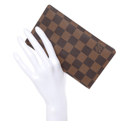 Louis Vuitton Damier Ebene Checkbook Cover Wallet 2 of 6