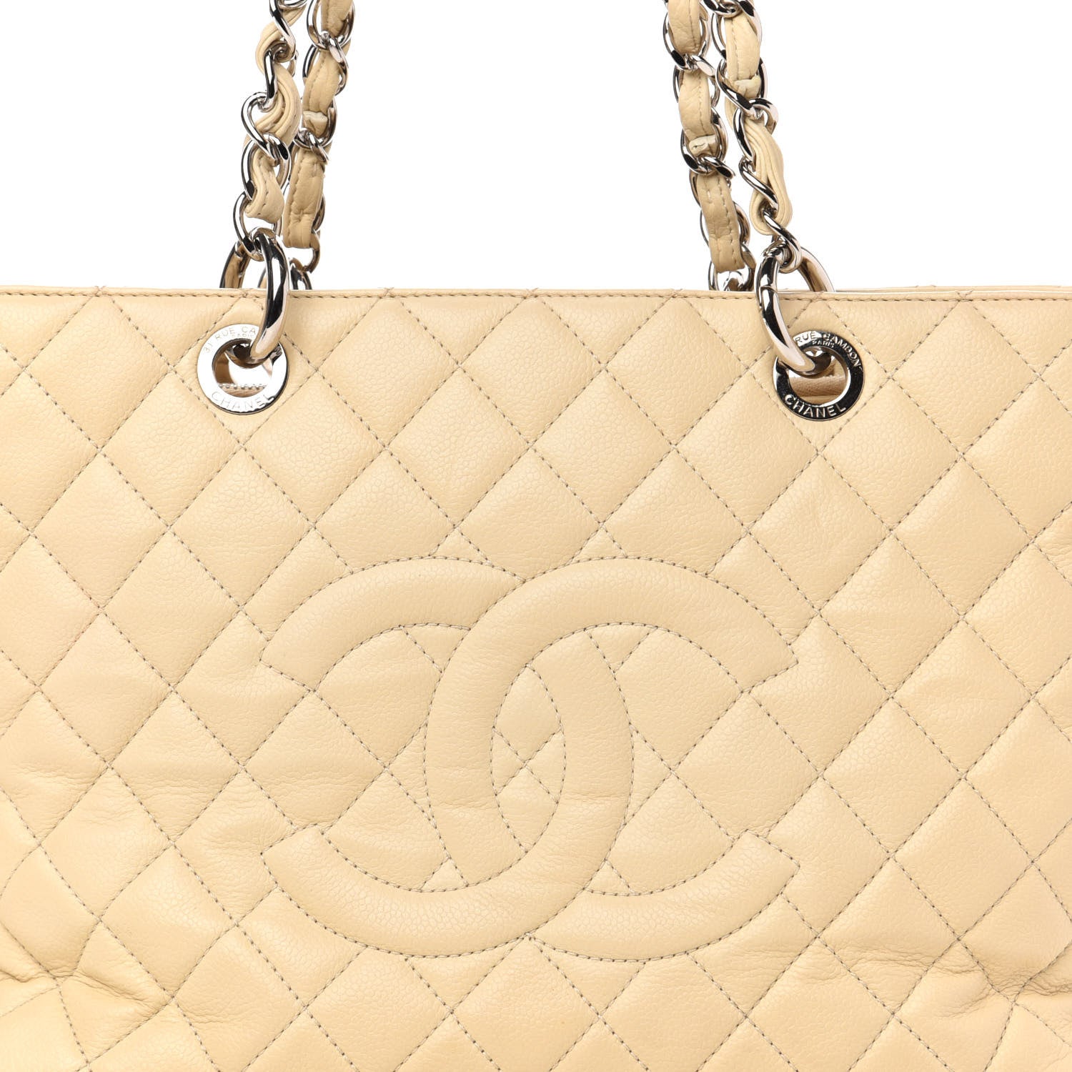 Chanel Caviar Quilted Grand Shopping Tote GST Beige Clair 11 of 11