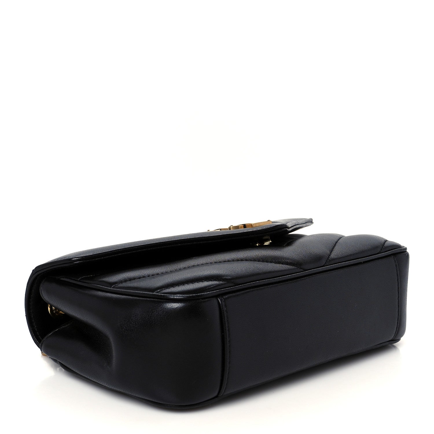 Saint Laurent Lambskin Chevron Quilted Small Loulou Black 5 of 13