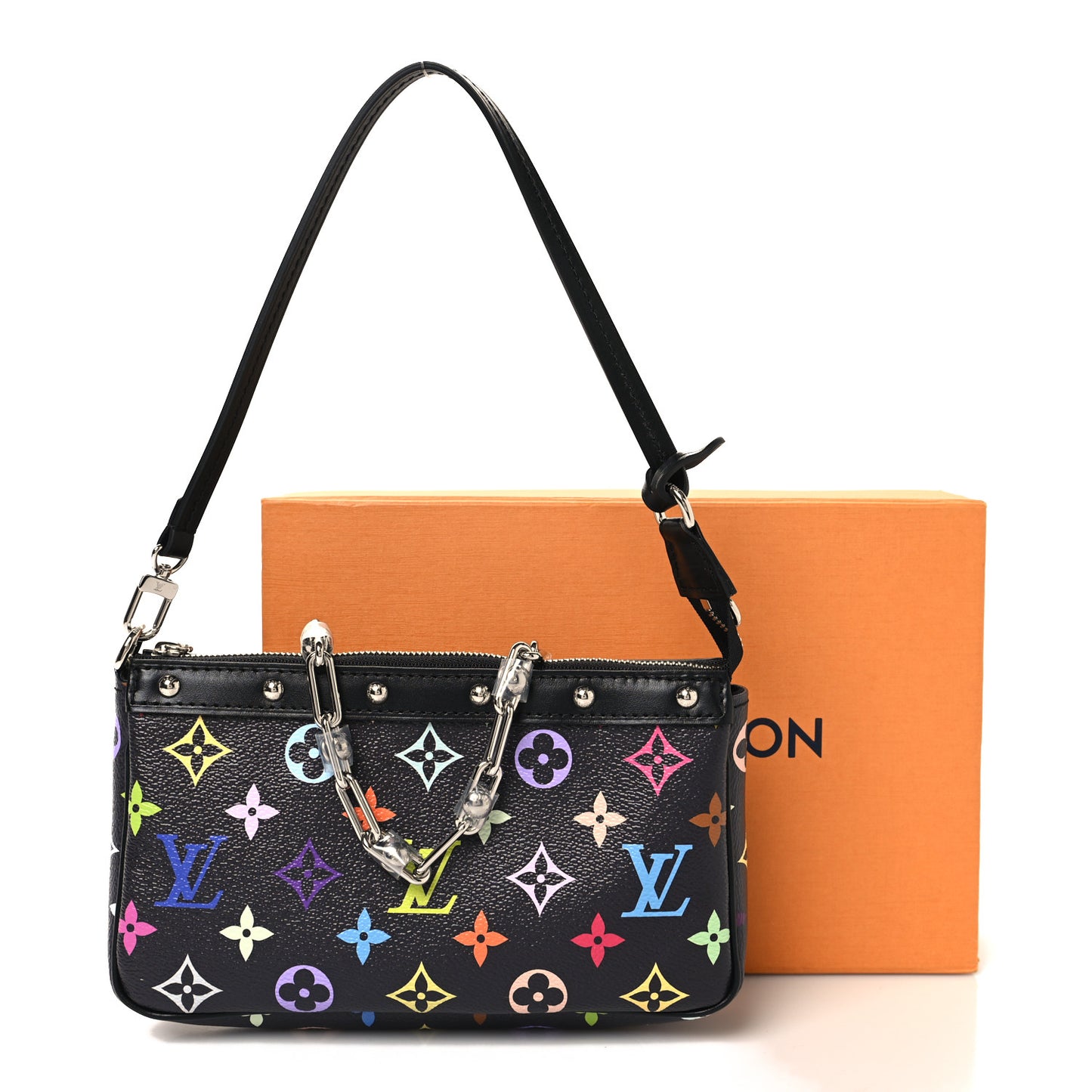 LV X TM Monogram Multicolor Pochette Accessories Black
