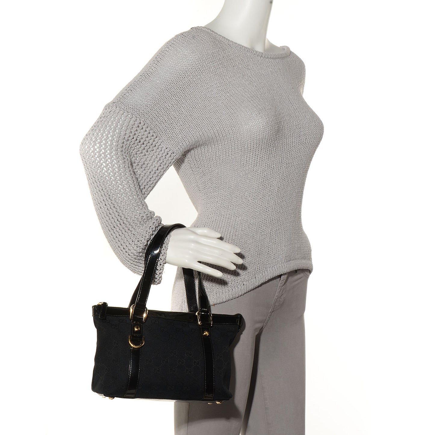 Monogram Abbey Small Tote Black