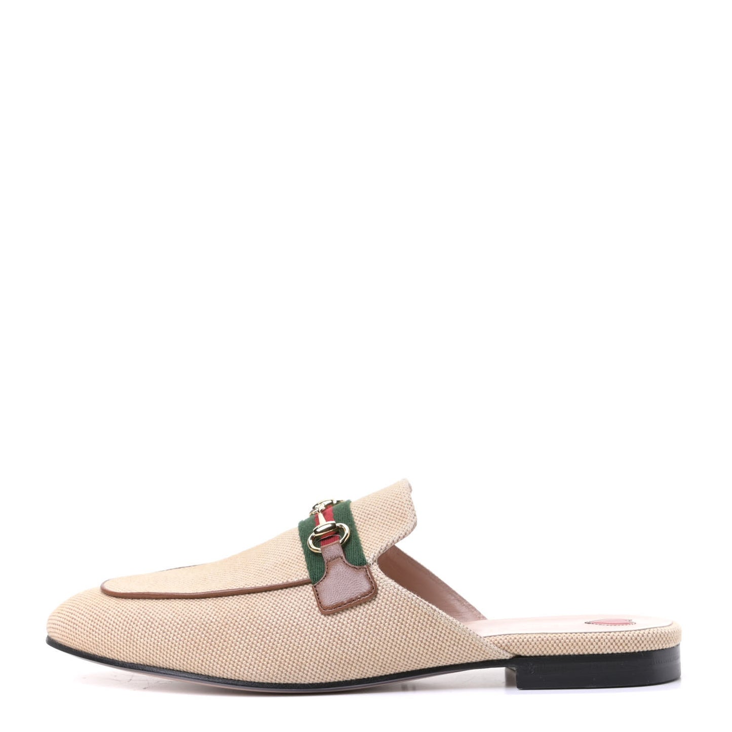 Canvas Vintage Charlotte Web Princetown Slippers 41 Sand Cuir